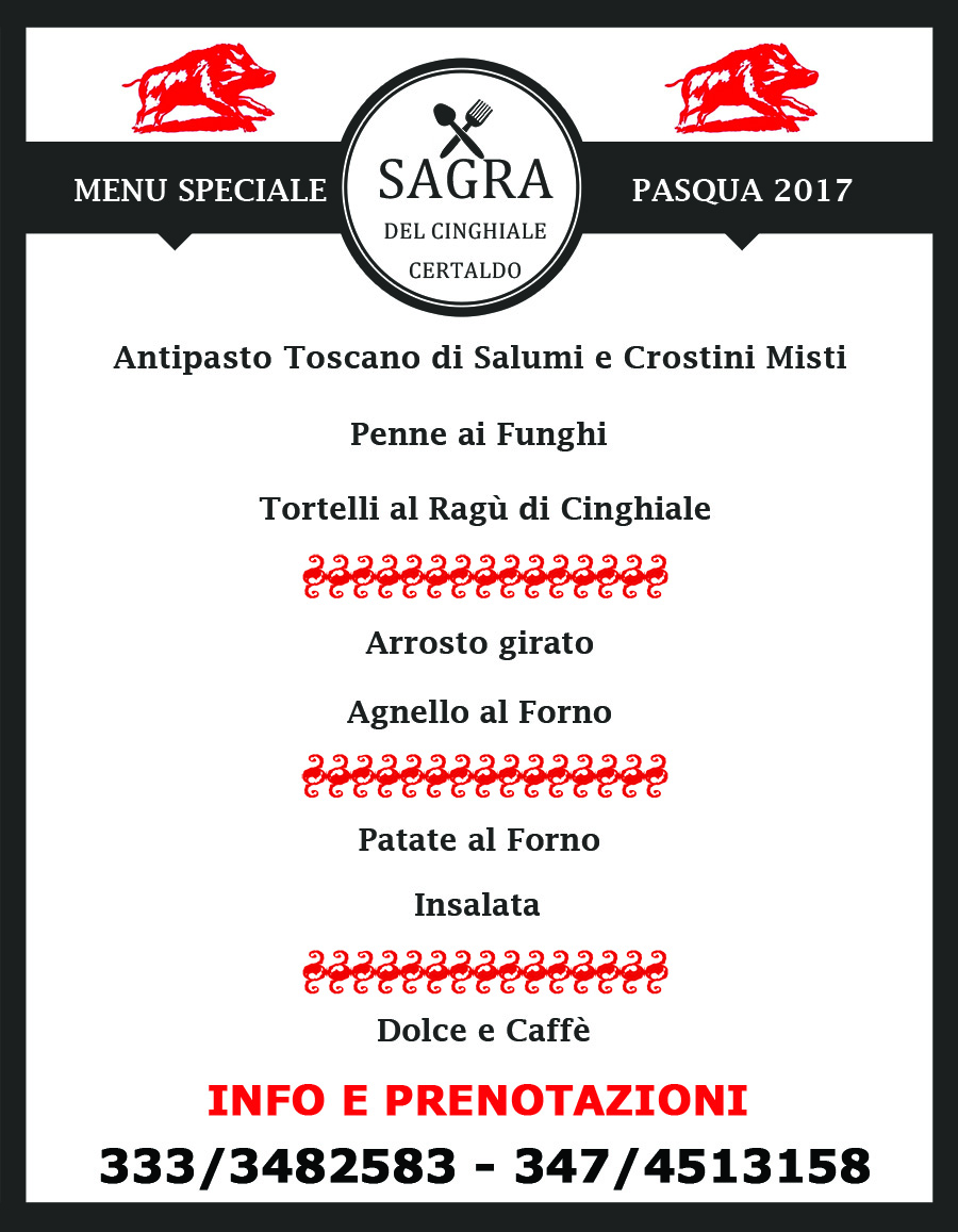 Menu Speciale Pasqua